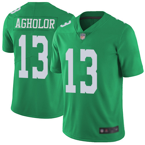 Men Philadelphia Eagles 13 Nelson Agholor Limited Green Rush Vapor Untouchable NFL Jersey Football